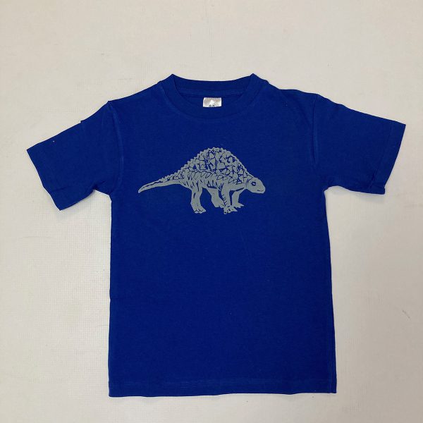 Kids' dinosaur t-shirt, blue