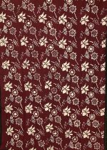 Picnic quilt starch batik flowers maroon