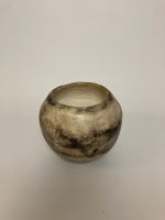 Plant pot, barrel fired with oxides1