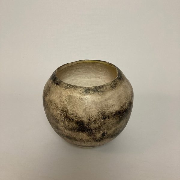 Plant pot, barrel fired with oxides1