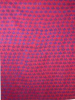 Table cloth blue fish with red background